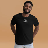 Man wearing Jesus & Coffee Tshirt